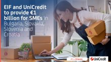 Европейският инвестиционен фонд предоставя на УниКредит 700 милиона евро гаранции за подпомагане на бизнеса в четири държави, включително и в България