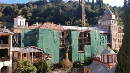 Източното крило на Славянобългарския манастир "Св. Великомъченик Георги" на Атон възвръща автентичния си облик след повече от 200 години